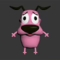 Cute Pink Dog Doll With Big Eyes And Adorable Cartoon Expression