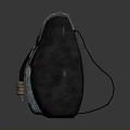 Durable Woven Teal And Black Backpack With Drawstring Closure And Functional Pockets