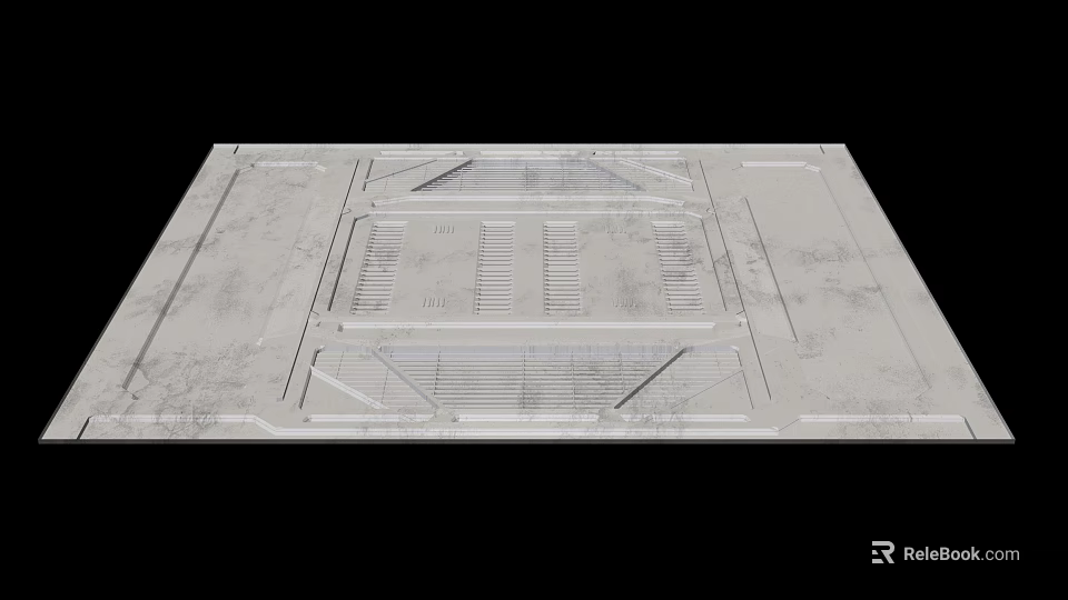 Industrial Equipment Metal Panel Featuring Grid Structure And Precision Engineering Design 3d model 