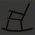 Classic Dark Solid Wood Rocking Leisure Chair For Cozy Home Indoor Daily Relaxing Moments