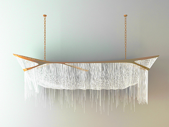 Post-modern crystal chandelier 3d model