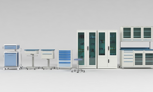 Modern medical cabinet 3d model