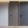 Modern Hinged Doors In White Wood Grain And Gray Finishes For Interior