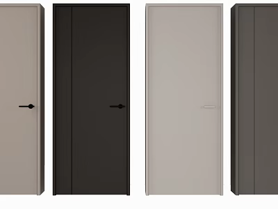 Modern Hinged Doors With Sleek Design In Various Colors For Home Interior 3d model