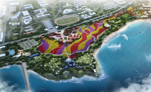 Huahai Park Planning 3d model