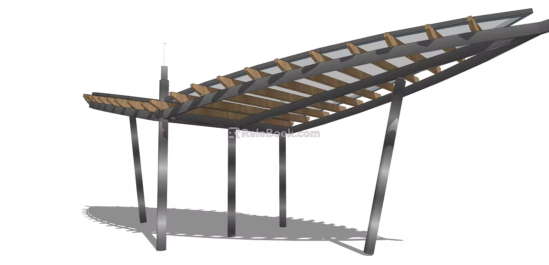 Modern gallery structure 3d model