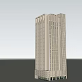 Modern High Rise Office Building With Large Windows And Light Colored Exterior Design