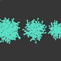 Decorative Ornament Set Featuring Green Shrubs In Various Natural Shapes