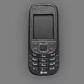 Nokia Black Feature Mobile Phone With Physical Keypad And Screen Design 3d model