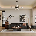 Middle Ancient Living Room Middle Ancient Sofa Coffee Table Combination Middle Ancient Chandelier Middle Ancient Hanging Painting Middle Ancient Floor Lamp Washing and Drying suit Middle Ancient Decorative Cabinet Middle Ancient Carpet Middle Ancient Sing 3d model