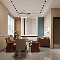Modern Chess Room Tea Room Chess Room 3d model