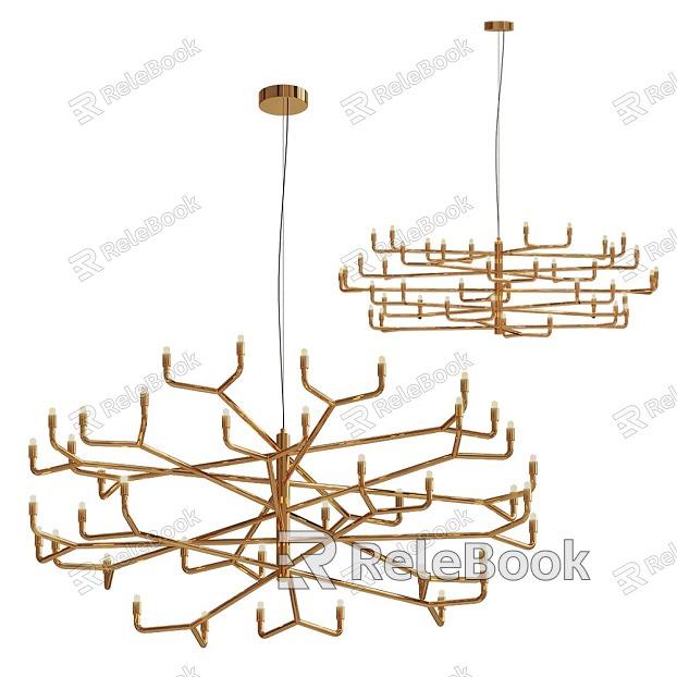 Metal chandelier model