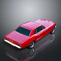 Red Vintage Two Door Sports Car With Shiny Body And Classic Design