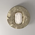 Elegant Golden Textured Ceiling Light With White Center And Modern Design