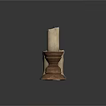 Various Styles Of Candles With Silver Metal Wooden Candlesticks And Thick Unmounted Candle