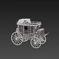 Vintage Wooden Horse Drawn Carriage With Large Wheels And Roof Storage Rack
