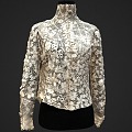 clothes silk transparent knitted white silk 3d model