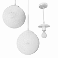 Modern Spherical Pendant Lights With Textured Glass Shades In Various Colors
