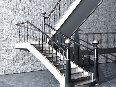 wrought iron staircase 3d model