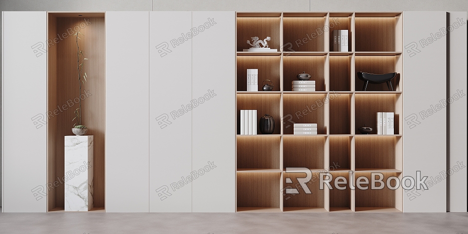 Modern bookcase model