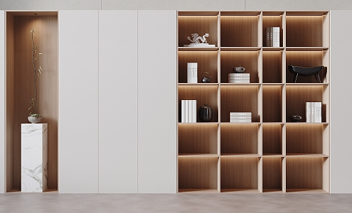 Modern bookcase 3d model