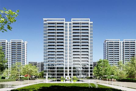 High-rise residential buildings in modern residential areas 3d model