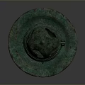 Ancient Bronze Incense Burner With Carved Lid And Greenish Blue Patina Ornate Base