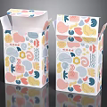 Colorful Decorative Boxes With Abstract Patterns For Ornament Display And Storage 3d model
