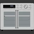 Stainless Steel Modern Kitchen Appliance With Digital Display Double Door And Countertop Design