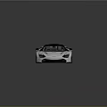 Modern White Sports Car With Streamlined Design Black Roof Golden Wheels And Rear Spoiler