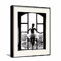 Elegant Ballerina Portrait Standing By Window With Graceful Pose And Natural Light
