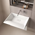 Elegant Modern Bathroom Washbasin Design With Wall Mounted Cabinet Mirror And Natural Light Window