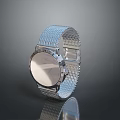 Stylish Silver Wristwatch With Metal Strap Round Dial And Minimalist Design