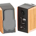 Wooden Speakers With Front Speaker Driver Side Control Panel And Audio Ports Modern Design