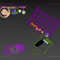 Colorful Musical Instruments and Art Supplies Kit with Wooden Easel Paints and Brushes