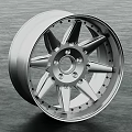 Shiny Silver Automotive Alloy Wheel With Multi Spoke Design And Rim