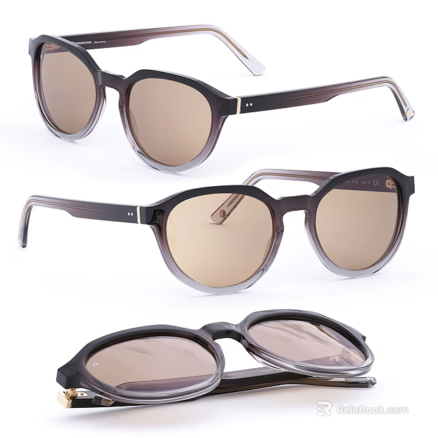 Stylish Sunglasses With Various Frame Designs 3d model 