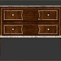 Elegant Wooden Console Cabinet Sideboard With Marble Top And Decorative Drawers