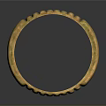 Golden Ring Shaped Daily Use Item With Textured Surface And Polished Finish