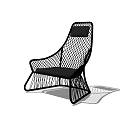 Modern Leisure Chair With Woven Mesh Design And Ergonomic High Back Support Structure