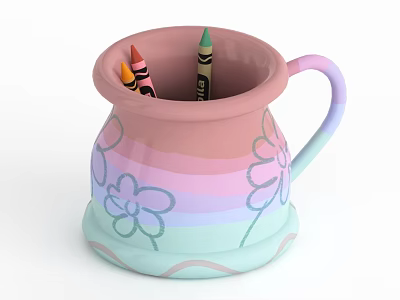 Pen holder Office supplies Marking pen Marking pen 3d model