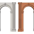 Classic Door Arches White And Brown Stone With Columns Ornate Top Design
