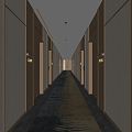 Modern Hotel Aisle 3d model