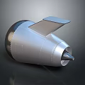 Booster sci-fi switch flame booster aircraft engine switch electronic switch power switch 3d model