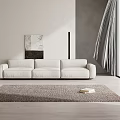 Modern Multiplayer Sofa Double Sofa 3d model