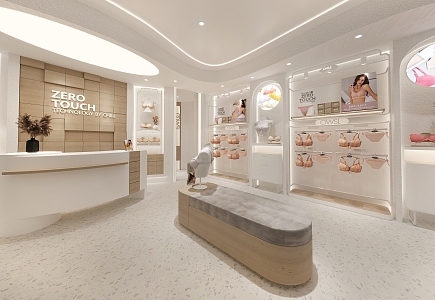 Modern underwear shop 3d model