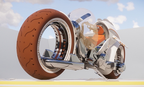 Modern Motorcycle 3d model