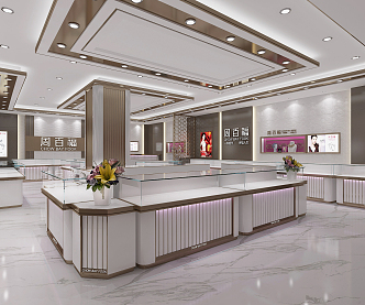 Modern Jewelry Store Zhou Baifu Jewelry 3d model