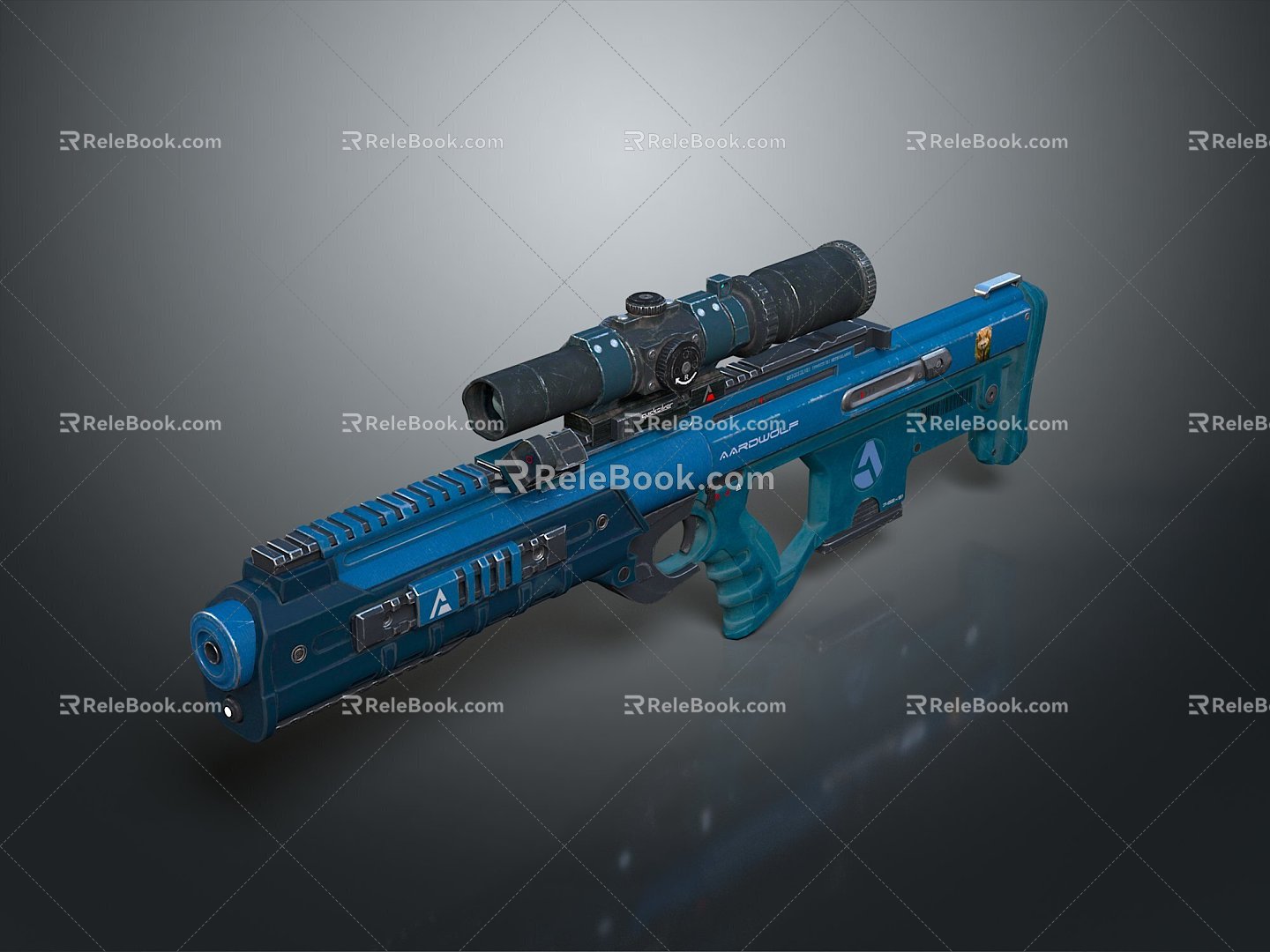 rifle semi-automatic rifle combat rifle battle rifle carbine war rifle attack rifle 3d model