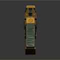 Futuristic Green And Yellow Sci Fi Gun Weapon With Modern Design Features
